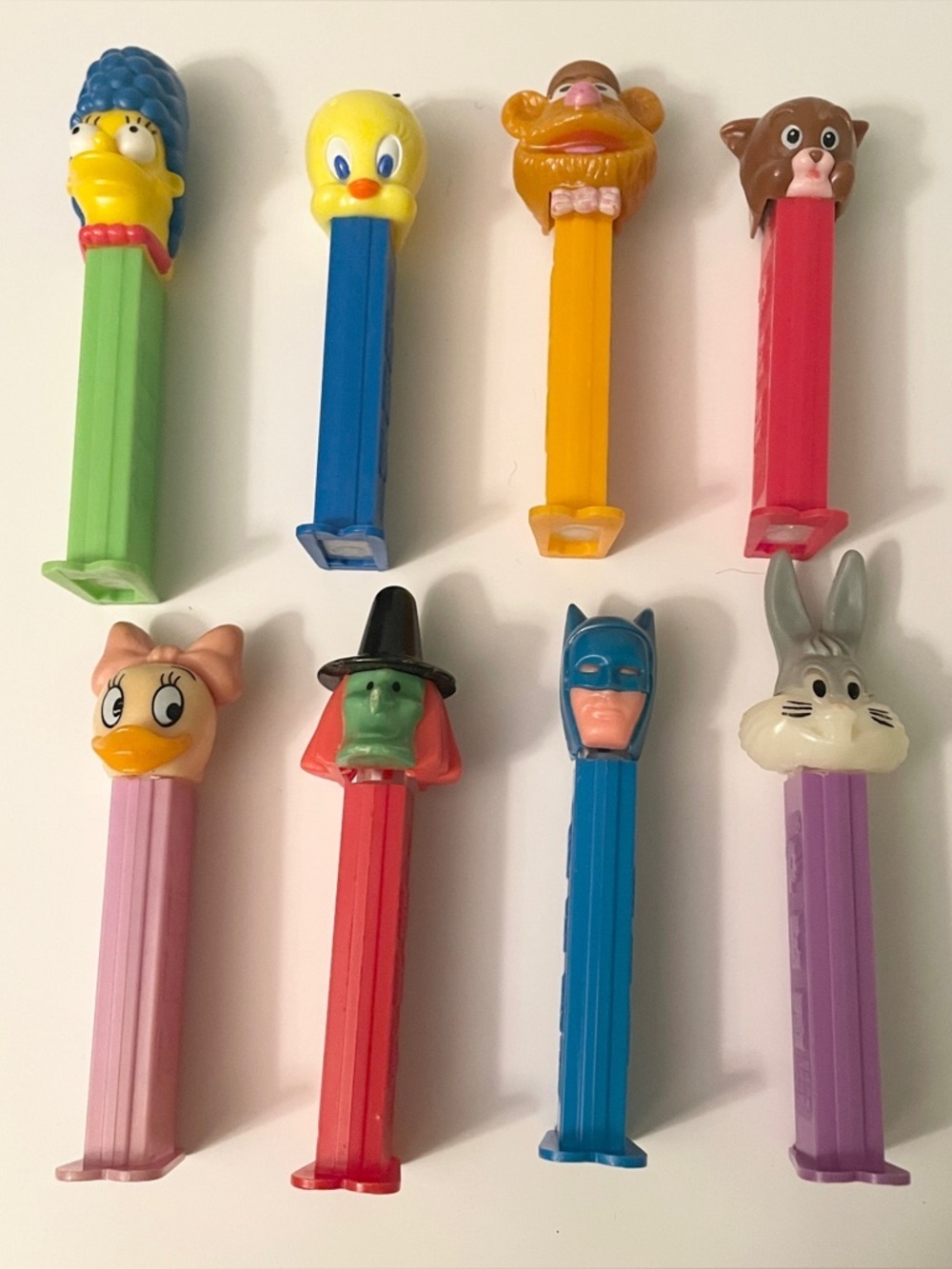 Vintage PEZ Dispenser Lot of 8 Simpsons Batman Looney Tunes Muppets